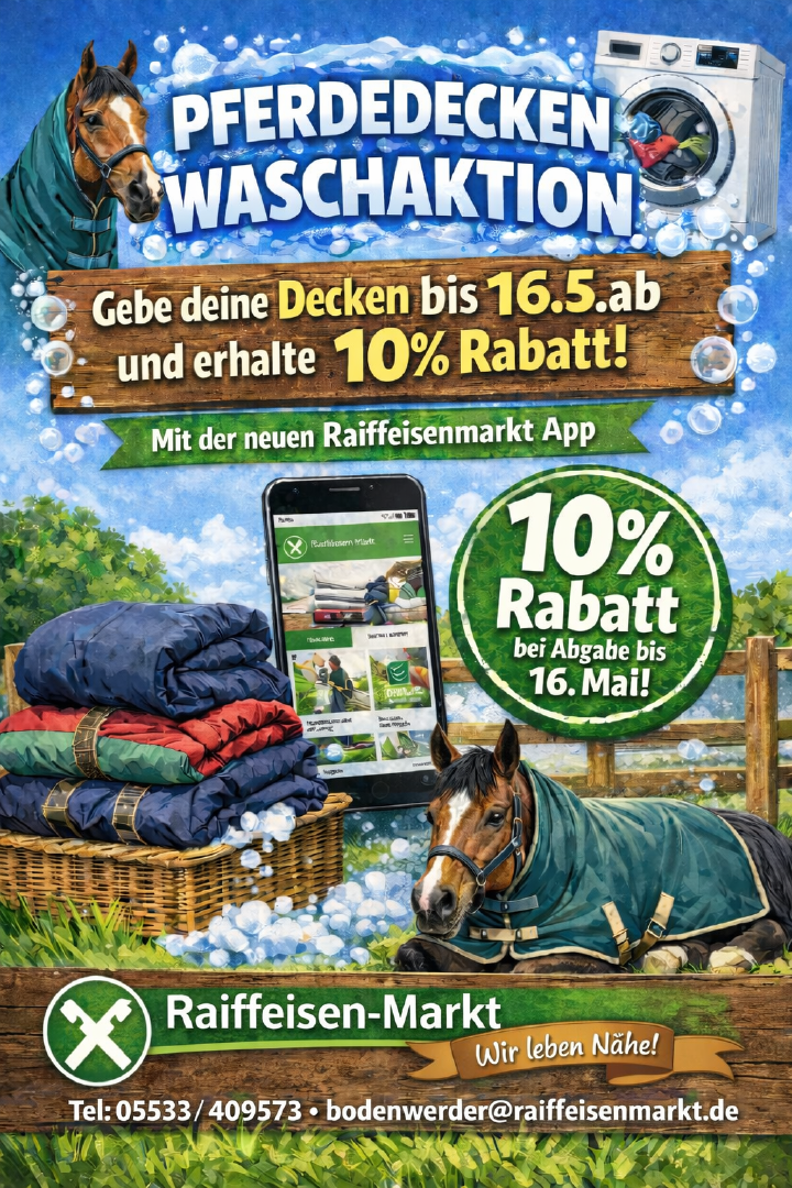 Pferdedeckenreinigung Aktion